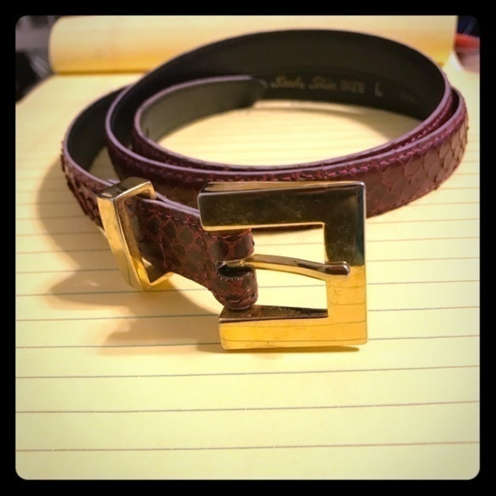 Sheka genuine snake skin belt